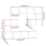 Mueble de pared para TV madera contrachapada blanco de , Muebles TV - Ref: Foro24-3114582, Precio: 316,40 €, Descuento: %