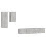 Set de muebles de TV 4 pzas madera contrachapada gris hormigón de , Muebles TV - Ref: Foro24-3114625, Precio: 157,94 €, Descu...