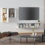 Set de muebles de TV 4 pzas madera contrachapada gris hormigón de , Muebles TV - Ref: Foro24-3114625, Precio: 157,94 €, Descu...