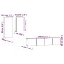 Set de muebles de TV 4 pzas madera contrachapada gris hormigón de , Muebles TV - Ref: Foro24-3114625, Precio: 157,94 €, Descu...