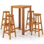 Juego muebles de bar para jardín 5 pzas madera de acacia maciza | Foro24.es | Tu tienda online para hogar, jardín y más Foro24.es