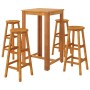 Juego muebles de bar para jardín 5 pzas madera de acacia maciza | Foro24.es | Tu tienda online para hogar, jardín y más Foro24.es