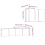 Set de muebles de TV 4 pzas madera contrachapada roble ahumado de , Muebles TV - Ref: Foro24-3120269, Precio: 121,52 €, Descu...