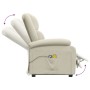 Sillón de masaje elevable terciopelo color crema | Foro24.es | Tu tienda online para hogar, jardín y más Foro24.es