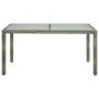 Mesa de jardín vidrio templado ratán sintético gris 150x90x75cm de vidaXL, Mesas de jardín - Ref: Foro24-316707, Precio: 127,...