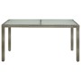 Mesa de jardín vidrio templado ratán sintético gris 150x90x75cm de vidaXL, Mesas de jardín - Ref: Foro24-316707, Precio: 129,...