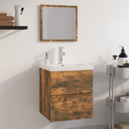 Set de muebles de baño madera contrachapada color roble ahumado de , Muebles de baño - Ref: Foro24-3152864, Precio: 176,28 €,...