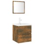 Set de muebles de baño madera contrachapada color roble ahumado de , Muebles de baño - Ref: Foro24-3152864, Precio: 176,28 €,...