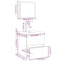Set de muebles de baño madera contrachapada color roble ahumado de , Muebles de baño - Ref: Foro24-3152864, Precio: 176,28 €,...
