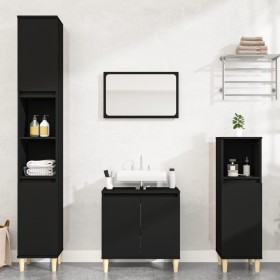Juego de muebles de baño 3 pzas madera contrachapada negro de , Muebles de baño - Ref: Foro24-3185582, Precio: 182,71 €, Desc...