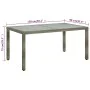 Mesa de jardín vidrio templado ratán sintético gris 150x90x75cm de vidaXL, Mesas de jardín - Ref: Foro24-316707, Precio: 127,...