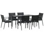 Juego comedor jardín 7 piezas y cojines ratán sintético y acero de , Conjuntos de jardín - Ref: Foro24-3186976, Precio: 585,9...