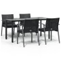 Juego comedor jardín 5 piezas y cojines ratán sintético y acero de , Conjuntos de jardín - Ref: Foro24-3186995, Precio: 436,3...