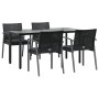 Juego comedor jardín 5 piezas y cojines ratán sintético y acero de , Conjuntos de jardín - Ref: Foro24-3186995, Precio: 436,3...