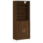 Aparador alto madera contrachapada marrón roble 69,5x34x180 cm de , Aparadores - Ref: Foro24-3189244, Precio: 144,61 €, Descu...
