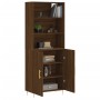 Aparador alto madera contrachapada marrón roble 69,5x34x180 cm de , Aparadores - Ref: Foro24-3189244, Precio: 144,61 €, Descu...