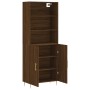 Aparador alto madera contrachapada marrón roble 69,5x34x180 cm de , Aparadores - Ref: Foro24-3189244, Precio: 144,61 €, Descu...