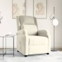 Sillón reclinable terciopelo blanco crema de , Sillones - Ref: Foro24-342408, Precio: 184,26 €, Descuento: -5%%