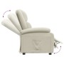 Sillón reclinable terciopelo blanco crema de , Sillones - Ref: Foro24-342408, Precio: 184,26 €, Descuento: -5%%