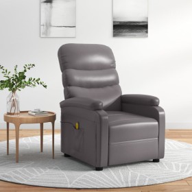 Sillón de masaje de cuero sintético gris de , Sillones de masaje eléctricos - Ref: Foro24-289692, Precio: 240,31 €, Descuento: %