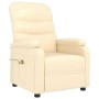 Sillón de masaje de cuero sintético crema de , Sillones de masaje eléctricos - Ref: Foro24-289690, Precio: 197,81 €, Descuent...