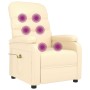 Sillón de masaje de cuero sintético crema de , Sillones de masaje eléctricos - Ref: Foro24-289690, Precio: 197,81 €, Descuent...