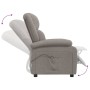 Sillón reclinable eléctrico tela gris taupé de , Sillones - Ref: Foro24-3098360, Precio: 258,18 €, Descuento: -5%%