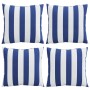 Cojines 4 uds tela a rayas azul y blanco 50x50 cm de , Cojines para sillas y sofás - Ref: Foro24-360396, Precio: 42,46 €, Des...