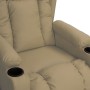 Sillón reclinable de cuero sintético color capuchino de , Sillones - Ref: Foro24-339070, Precio: 209,11 €, Descuento: -5%%