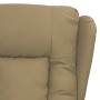 Sillón reclinable de cuero sintético color capuchino de , Sillones - Ref: Foro24-339070, Precio: 209,11 €, Descuento: -5%%