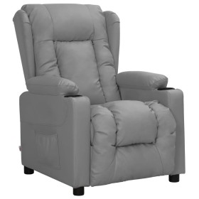 Comprar Sillón reclinable de cuero sintético gris