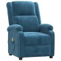 Sillón de masaje de terciopelo azul de , Sillones de masaje eléctricos - Ref: Foro24-342420, Precio: 297,76 €, Descuento: %
