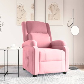 Sillón reclinable de terciopelo rosa de , Sillones - Ref: Foro24-342403, Precio: 184,27 €, Descuento: %