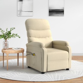 Sillón de masaje eléctrico tela color crema de , Sillones de masaje eléctricos - Ref: Foro24-3073703, Precio: 278,25 €, Descu...
