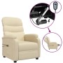 Sillón de masaje eléctrico tela color crema de , Sillones de masaje eléctricos - Ref: Foro24-3073703, Precio: 278,25 €, Descu...