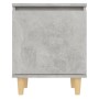 Mesita de noche patas madera maciza gris hormigón 40x30x50 cm | Foro24.es | Tu tienda online para hogar, jardín y más Foro24.es