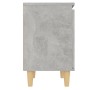 Mesita de noche patas madera maciza gris hormigón 40x30x50 cm | Foro24.es | Tu tienda online para hogar, jardín y más Foro24.es
