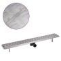 Desagüe de ducha lineal acero inoxidable 930x140 mm de , Desagües - Ref: Foro24-142181, Precio: 58,69 €, Descuento: -5%%