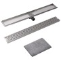 Desagüe de ducha lineal acero inoxidable 930x140 mm de , Desagües - Ref: Foro24-142181, Precio: 58,69 €, Descuento: -5%%