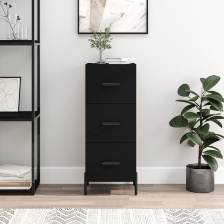 Aparador de madera contrachapada negro 34,5x34x90 cm | Foro24.es | Tu tienda online para hogar, jardín y más Foro24.es
