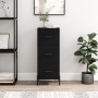 Aparador de madera contrachapada negro 34,5x34x90 cm | Foro24.es | Tu tienda online para hogar, jardín y más Foro24.es