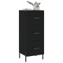 Aparador de madera contrachapada negro 34,5x34x90 cm | Foro24.es | Tu tienda online para hogar, jardín y más Foro24.es