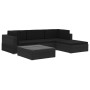 Set de muebles de jardín 5 pzas y cojines ratán sintético negro de , Conjuntos de jardín - Ref: Foro24-46744, Precio: 538,68 ...