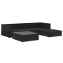 Set de muebles de jardín 5 pzas y cojines ratán sintético negro de , Conjuntos de jardín - Ref: Foro24-46744, Precio: 538,68 ...