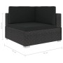 Set de muebles de jardín 5 pzas y cojines ratán sintético negro de , Conjuntos de jardín - Ref: Foro24-46744, Precio: 538,68 ...