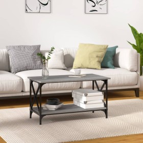 Mesa de centro madera y hierro gris Sonoma 80x45x45 cm de , Mesas de centro - Ref: Foro24-823325, Precio: 50,19 €, Descuento:...