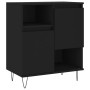 Aparador de madera contrachapada negro 60x35x70 cm de , Aparadores - Ref: Foro24-831189, Precio: 72,16 €, Descuento: -5%%