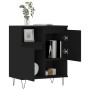 Aparador de madera contrachapada negro 60x35x70 cm de , Aparadores - Ref: Foro24-831189, Precio: 72,16 €, Descuento: -5%%