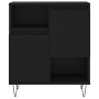 Aparador de madera contrachapada negro 60x35x70 cm de , Aparadores - Ref: Foro24-831189, Precio: 72,16 €, Descuento: -5%%