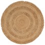 Alfombra de área trenzada a mano redonda yute 120 cm de , Alfombras - Ref: Foro24-344950, Precio: 60,83 €, Descuento: -5%%